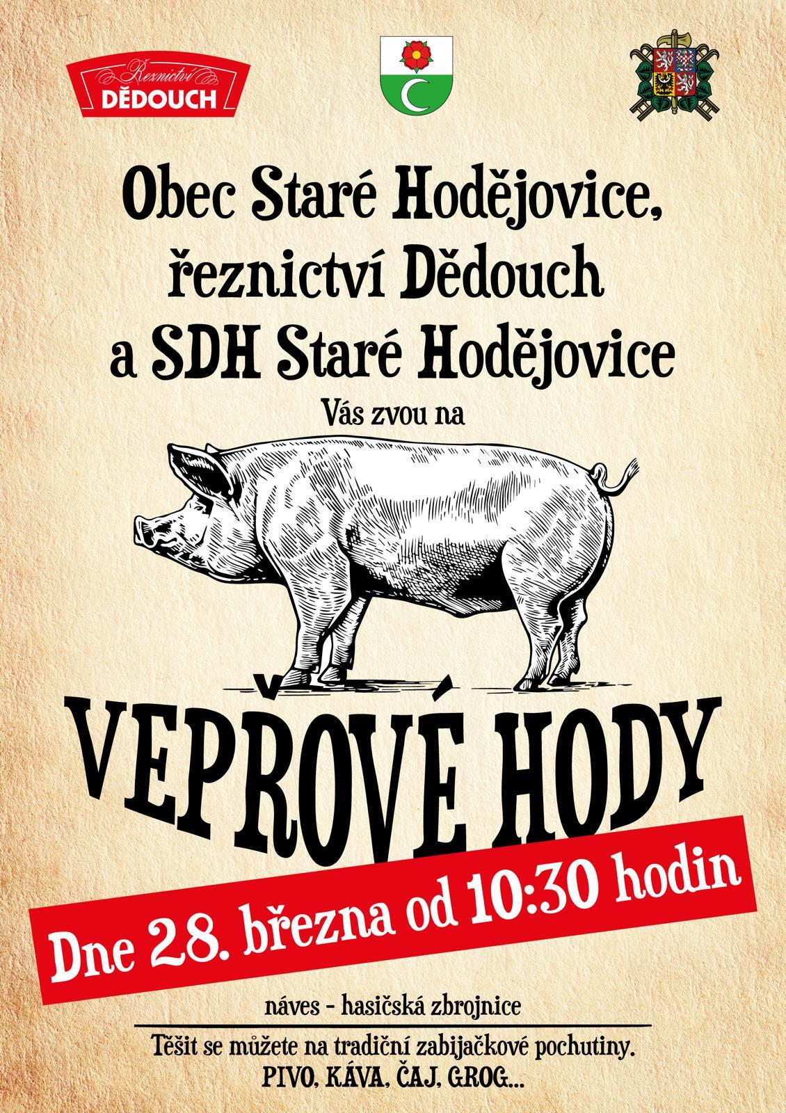 POZVÁNKA NA VEPŘOVÉ HODY DNE 28.3.2026 OD 10:30 HODIN